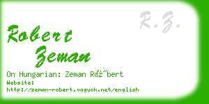 robert zeman business card